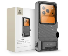 Tech-Protect IPX8 Pro Atsparus vandeniui Phone Case - Gray and Juodas