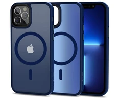 Mėlyna Tech-Protect MagMat MagSafe dėklas, skirtas iPhone 12/12 Pro – matinė tamsiai mėlyna