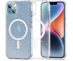 Tech-Protect FlexAir hibridinis MagSafe iPhone 13/14 dėklas – skaidrus blizgus