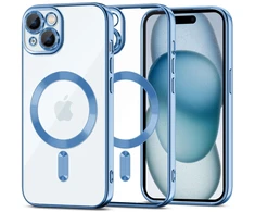 Mėlyna Tech-Protect MagShine Line MagSafe dėklas iPhone 15 - mėlynas