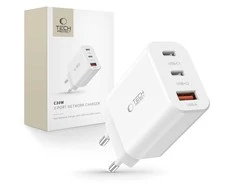 Tech-Protect NC30W įkroviklis 2x USB-C PD 30W / USB-A QC 3.0 - baltas