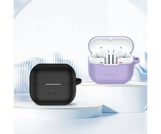 Tech-Protect Silicone Hook dėklas skirtas Samsung Galaxy Buds 3 / 3 FE / 3 Pro – violetinės spalvos