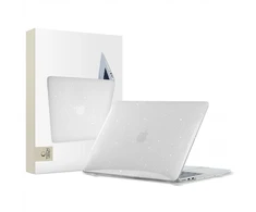 Tech-Protect SmartShell dėklas, skirtas MacBook Air 13" M2 / M3 / 2022-2024 - Skaidrus blizgus