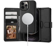 Tech-Protect Wallet MagSafe dėklas, skirtas iPhone 12 / 12 Pro - juodas
