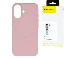 Wozinsky Silicone Magsafe Magnetic Samsung Galaxy S25 – dėklas telefonui rožinės spalvos