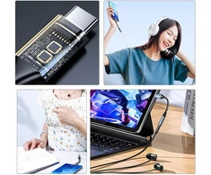 Wozinsky WACM-01 USB-C Adapteris - 3.5mm Mini Jack - Juodas