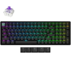 Klaviatūra Keychron K4 Magnetinė Hall Effect K4H-J1 (Juoda) - Gateron Magnetic Nebula Switches
