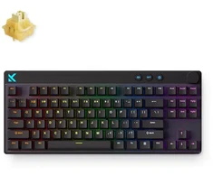 Klaviatūra žaidimams Mchose Jet 75 Kailh Magnetic God su laidu magnetyczna su pašvietimu juoda