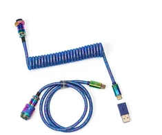 Klaviatūros laidas Keychron Premium Coiled (Mėlynas)