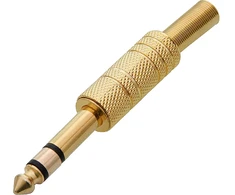 1196# Oem 6.3mm kištukas stereo - Auksinis