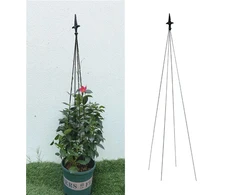 12x sodo pergolių terasos atramos gėlėms, metaliniai augalų stovai, 150 cm