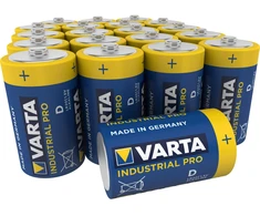 20x Varta Pramoninės šarminės R-20 LR20 D baterijos