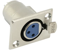 2211# Oem XLR 3P mikrofono lizdas metaliniam korpusui