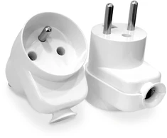 2382# Baltas kampinis kištukas wt-16g su elektros lizdu