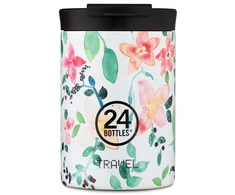 24Bottles - Kelioninė stiklinė - Akmens spalvos apdaila - Little Buds - 350 ml