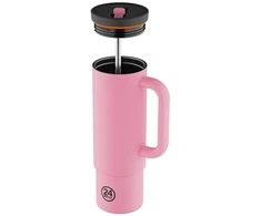24Bottles - Šiaudinis puodelis - Flamingo - 800 ml