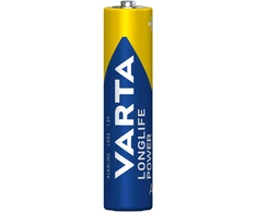 24x LR03 AAA 1,5 V šarminės „Varta Longlife Power“ baterijos, pakuotė be plastiko