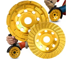 2x deimantiniai diskai betonui šlifuoti, 125 mm, greitis 80 m/s, 2 vnt. rinkinys - or011168