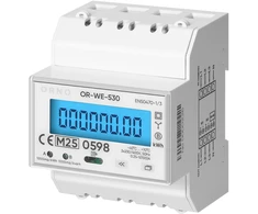 Orno 3 Fazowy Trifazis elektros skaitiklis, 100A, RS-485 prievadas, MID, 4 moduliai, daugiatarifis DIN TH-35mm, paruoštas PV sistemoms