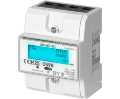 Orno 3 Fazowy Trifazis elektros skaitiklis, 80A, MID, 4,3 moduliai, DIN TH-35mm