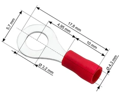 Blow Oem Izoliuota žiedinė jungtis varžtas 3.2 - 100vnt