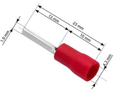 Blow Oem Vamzdelio formos jungtys 1.9/23mm 100vnt - raudona