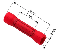Blow Izoliuota jungtis 2.4/26 mm raudona