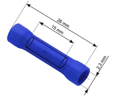 Blow Izoliuota jungtis 3.2/26 mm mėlyna