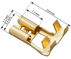 Blow Neizoliuota plokščia jungtis 6.3 mm kampu