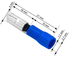 Blow Oem Vamzdelio formos jungtys 4.0/21mm 100vnt - mėlyna