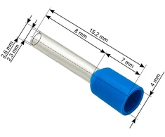 Blow Izoliuota jungties įvorė 2.5/8 mėlyna