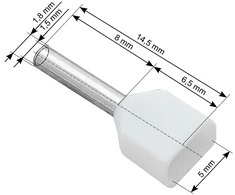 Blow Oem Vamzdelio formos jungtys 2x0.5/8 100vnt - balta