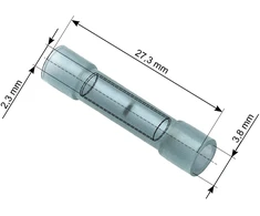 Blow Oem Vamzdelio formos jungtys 27.3 3.8 2.3 100vnt - mėlyna skaidri