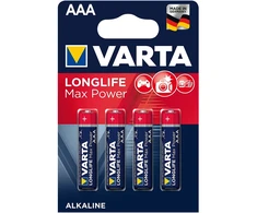 4x R-03 R03 AAA 1,5 V šarminės baterijos Varta Longlife Max Power
