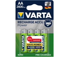 4x R-06 R06 AA 1.2V 2600mAh Ready2use Varta baterijos