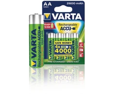 4x R-06 R06 AA 1.2V 2600mAh Ready2use Varta baterijos