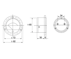 Blow Analoginis ampermetras apvalus 10A
