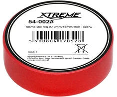 54-002# Xtreme Lipni izoliacinė juosta 0.13mm 15mm 10m - raudona