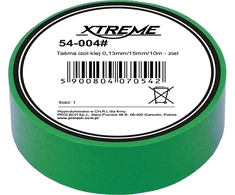 54-004# Xtreme Lipni izoliacinė juosta 0.13mm 15mm 10m - žalia