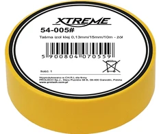 54-005# Xtreme Lipni izoliacinė juosta 0.13mm 15mm 10m - geltona