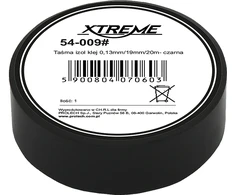 54-009# Xtreme Lipni izoliacinė juosta 0.13mm 19mm 20m - juoda