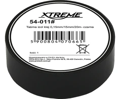 54-011# Xtreme Lipni izoliacinė juosta 0.15mm 15mm 20m - juoda