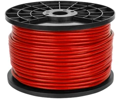 6 mm stereo mikrofono kabelis, raudonas