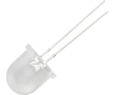 6018# LED diodas 12 mm (mėlynas, skaidrus)