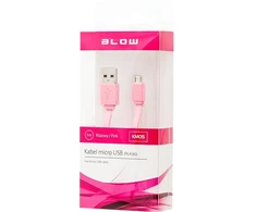 Blow USB A - micro B jungtis 1.0 m rožinė