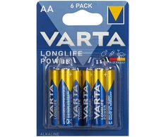 6x 6 vnt. R-06 R06 AA LR06 1,5 V VARTA Longlife Power šarminės baterijos