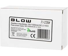 Blow Impulsinis maitinimo šaltinis 18V/1000mA 2.1/5.5