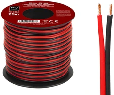 Blow Garsiakalbio kabelis 2x0.35mm juodas-raudonas 25m