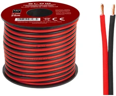 Blow Garsiakalbio kabelis 2x1.50mm juodas-raudonas 25m