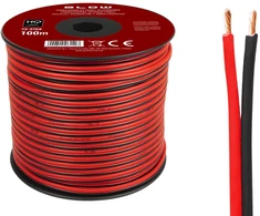 73-376# Garsiakalbio kabelis 2x2,50 mm juodas ir raudonas